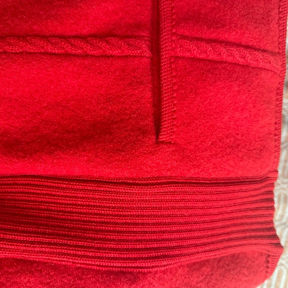 Vintage Giesswein Tyrolean Red Boiled Wool Jacket Cardigan Blazer - Picture 6 of 8